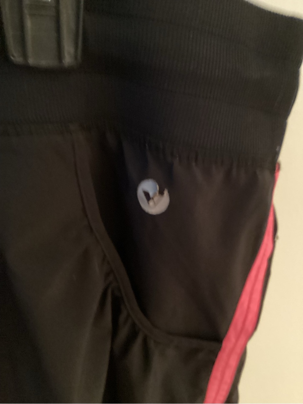 Vogo Active Shorts Plus Size 22/24 Black Pink Trim Athletic Running Lounge - Picture 5 of 11